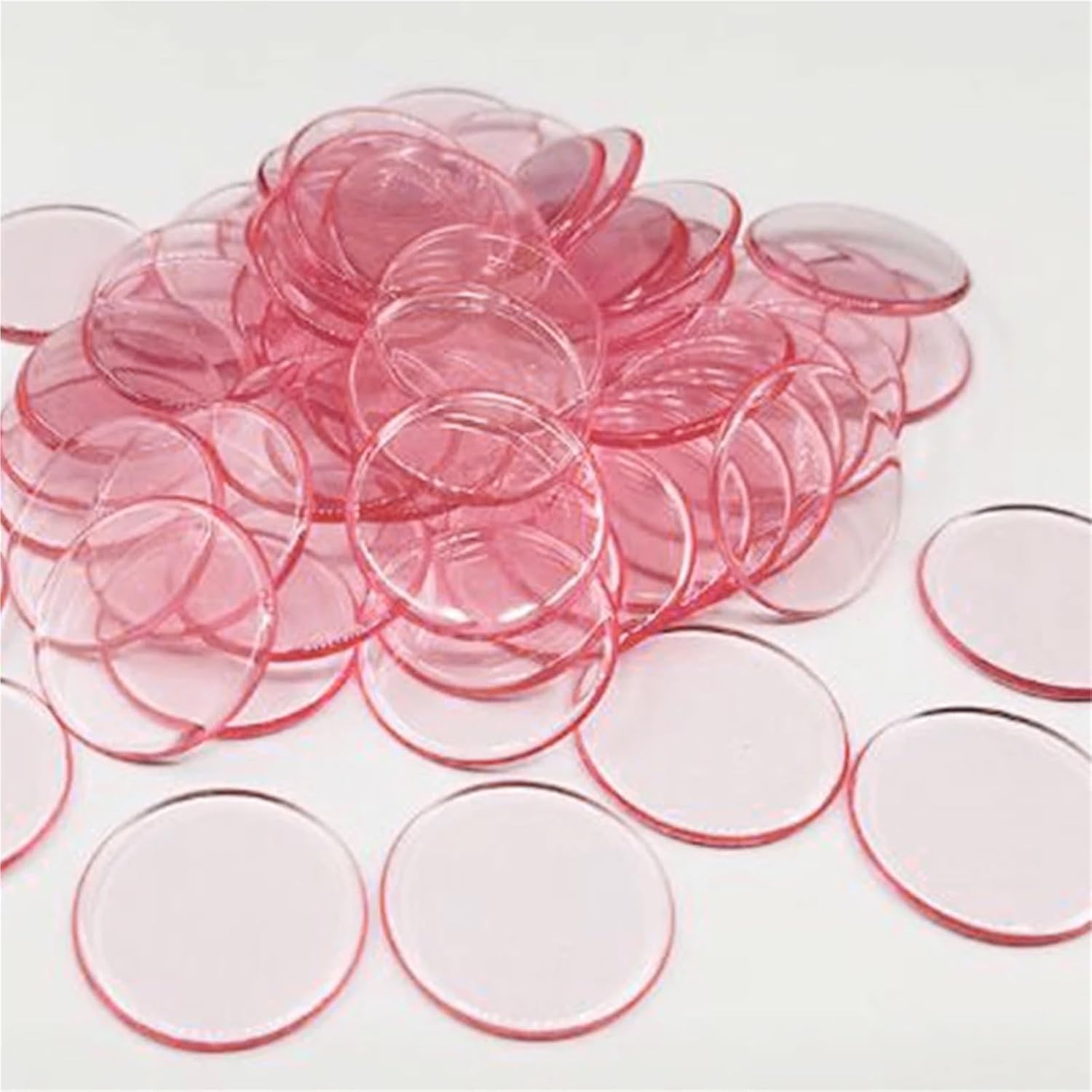 Plastic Poker Chips 500pcs Plastic Learning Counters Disks Bingo Chip Counting Discs Markers for Math Practice and Poker Chips Game Tokens