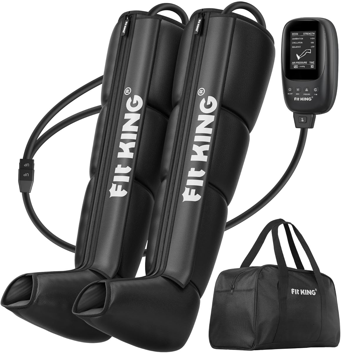 FIT KING Air Compression Recovery System,Dynamic Pressure for Circulation Improvement and Fast Recovery,Sequential Massage Boots for Athletes,FSA HSA Approved (Medium)