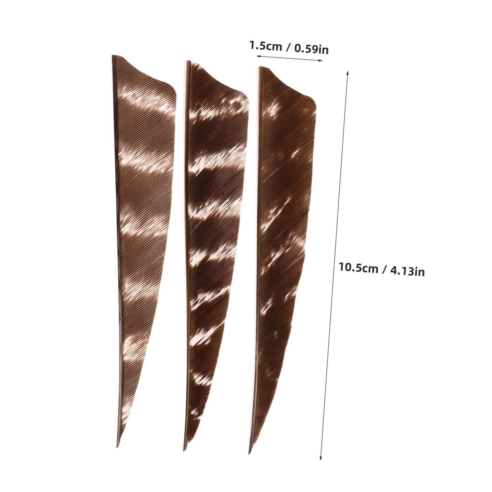 GANAZONO Sturdy Turkey Arrow Fletchings 8pcs Set for Improved Bow Accuracy Stability