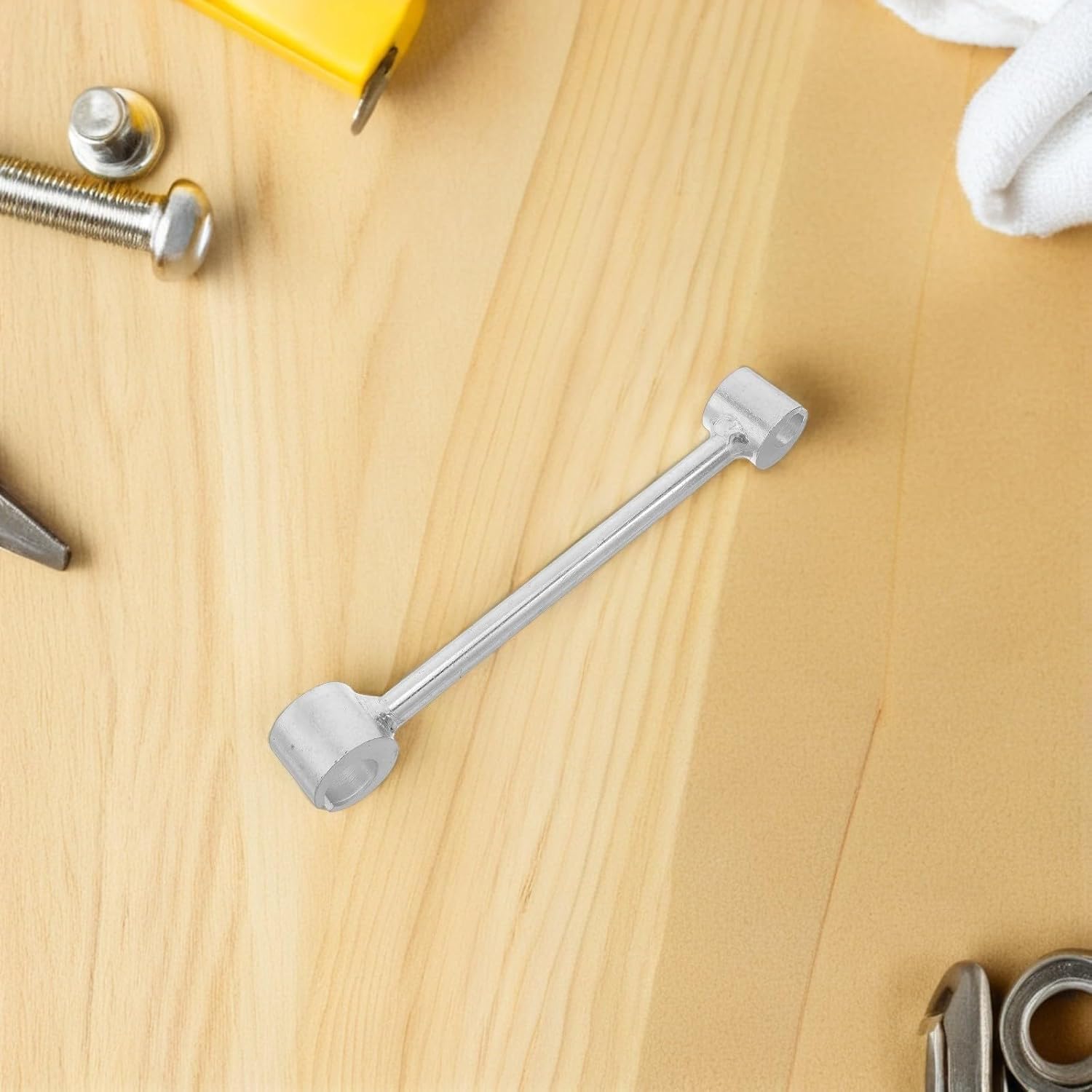 Double-Ended Door Hinge Adjustment Tool for Gap Repair, Silver