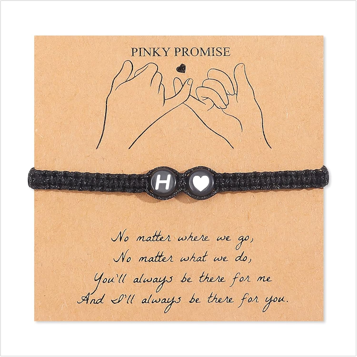 Pulseras de iniciales para mujer, pulsera de letras para adolescentes, pulsera de cuerda ajustable con forma de corazón, pulseras trenzadas, regalo