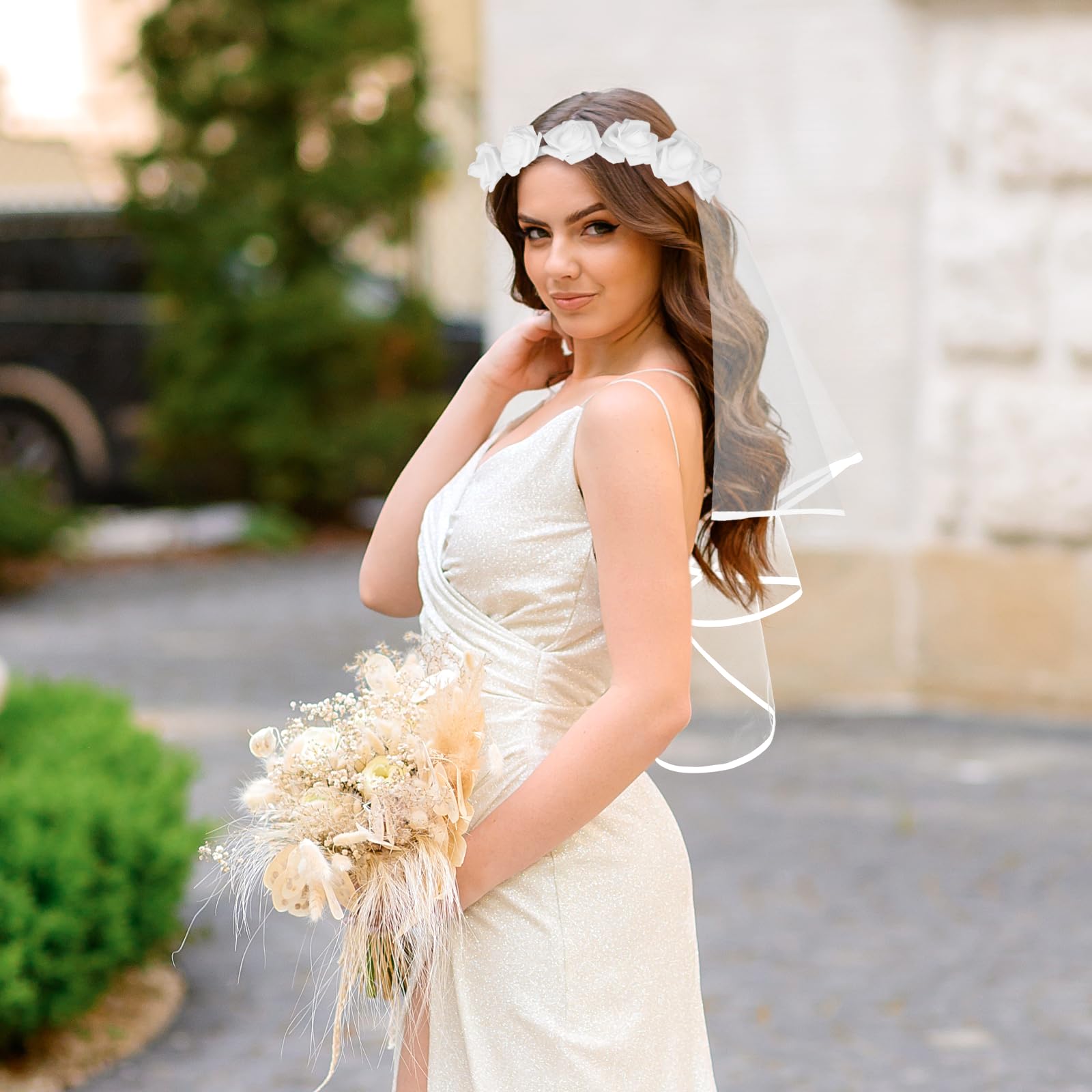 Soltera Velos De Novia Disfraz Disfraz Despedida Soltera Kit