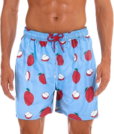 Mens Shorts Fitted Tether Pocket Swim 