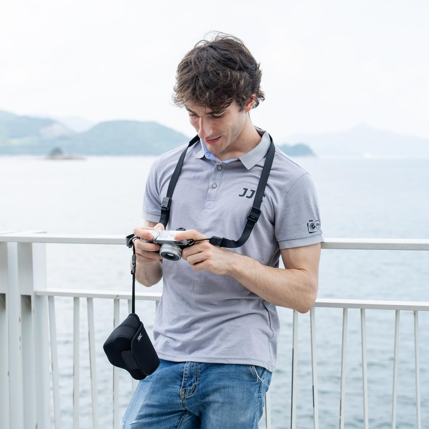 Soft Neoprene Camera Case Pouch Bag for Fuji Fujifilm XE5 X100VI X100S X100T X100F X100V with/without LH-X100 Lens Hood,X100VI Protective Storage with Inner Anti-Loss Lanyard,Not Affect Use Neck Strap - Image 8