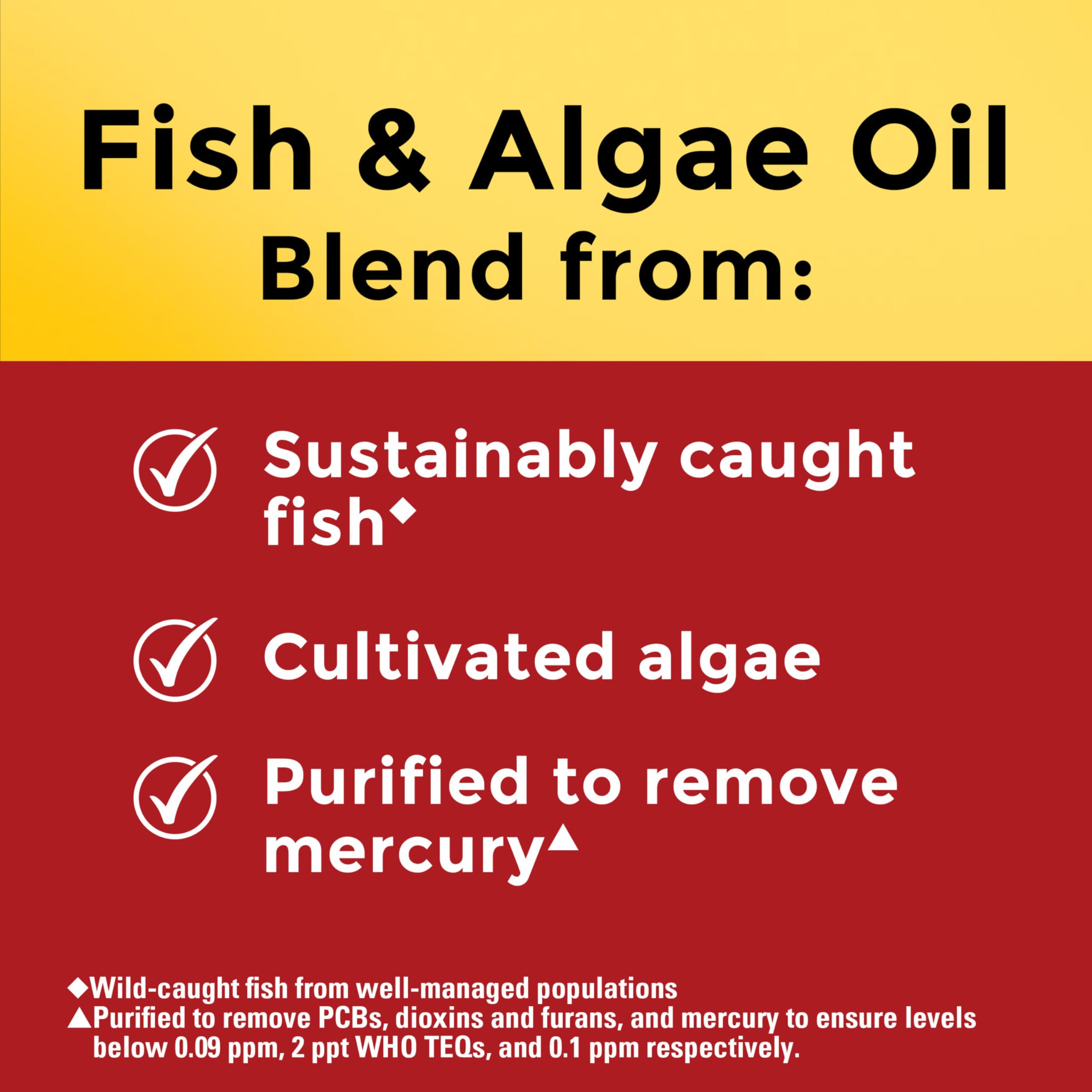 Nature Made Omega 3 Fish Oil and Algae Oil Supplements 1200mg, 60 Softgels — Amazon image 3