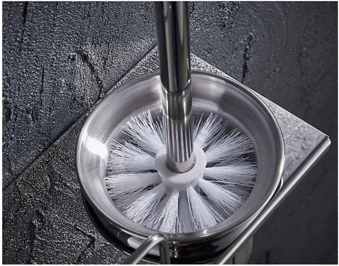 Toilet Brush Wall Mount Toilet Brush Holder, and Set, Stainless Steel with for Bathroom Brushs Holder Set