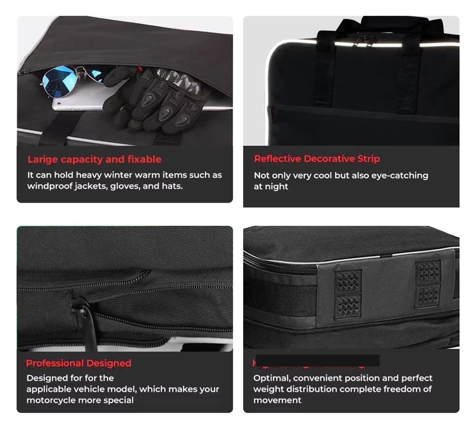 Moto Paraurti Borsa per BMW per R1200GS per LC per R1250GS per Adventure per Vario Borsa da Sella Interna Laterale per Bauletto per Moto(1pc Top Bag)