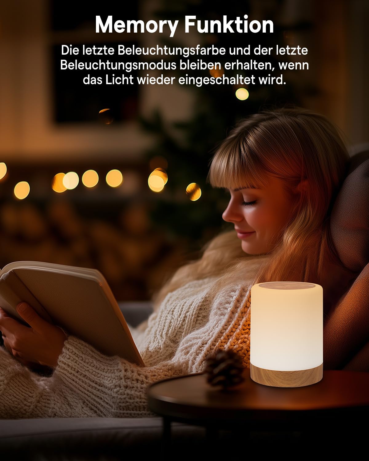 NIBSHOOM Nachtlampje touch dimbaar, led-nachtlampje voor