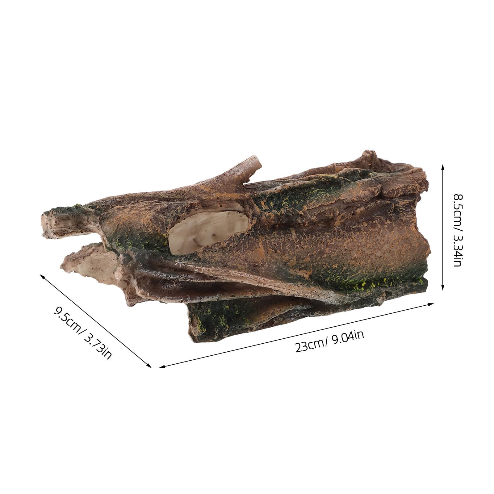 Versteck für Aquarienfische: Höhle aus hohlem Baumstamm – Unterschlupf aus Harzrinde und Baumstamm für Kampffische, Garnelen, Krebse und Reptilien – Terrariendekoration aus Baumstumpf
