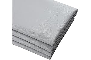 Picheng 4-Way Stretch Grey Lychee Texture Waterproof Faux Leather Sheet/Fabric