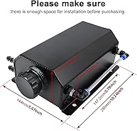 Vista 3 de EVIL ENERGY Tanque de desbordamiento de refrigerante del radiador, tanque de recuperación de refrigerante de aluminio 2L negro