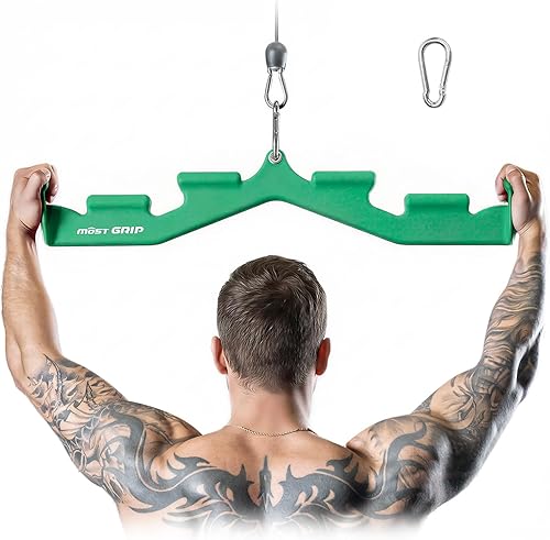Miniatura 9 de Barra de tracción dorsal MOST GRIP con 6 asas ergonómicas, accesorios de tracción dorsal de agarre neutral para entrenamiento de toda la espalda,