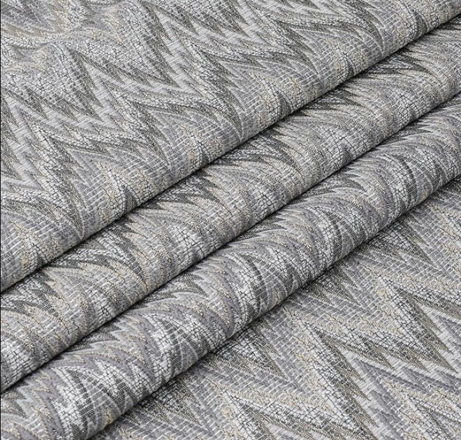 majestic giftware premium jacquard fabric (1339-38x200) | 38" wide x 200" length light zigzag cloth for table runner, upholstery, pillows & window treatments | soft & washable cloths for home