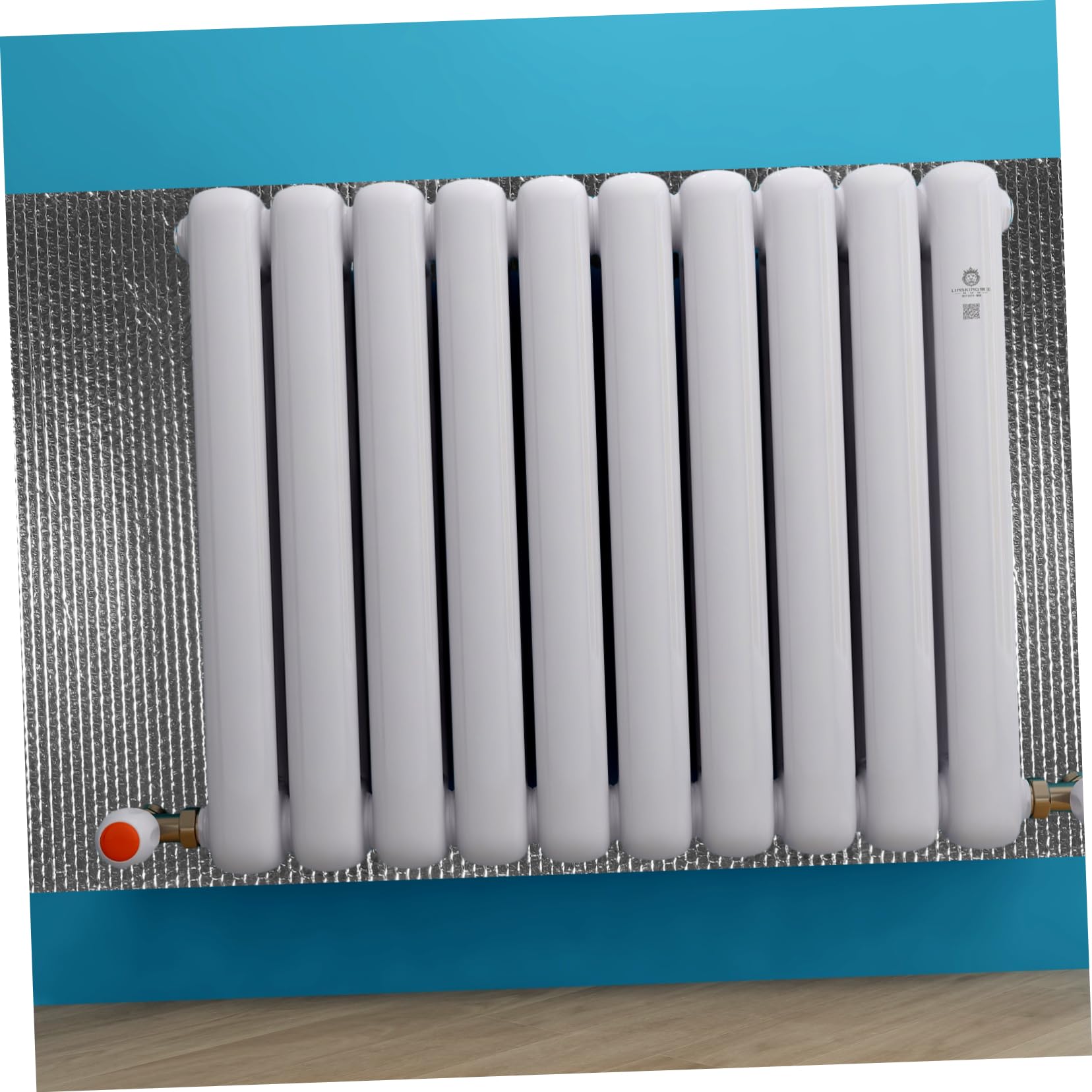 Film de Radiateur à Bulles 5m X 60cm en Aluminium Argenté Isolant