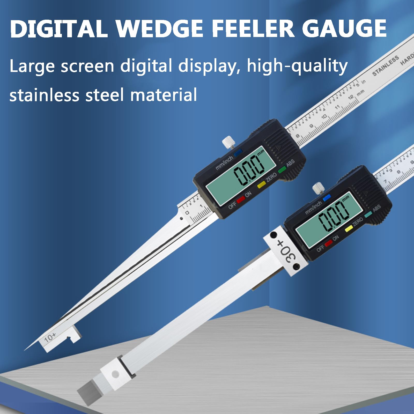 Calibrador de Cuñas para Medir Espacios, Calibrador Digital Cónico, Calibrador de Cuña para Soldadura, Rango 0.2-10/10-20/20-30/30-40mm, Precisión de Medición ±0.03mm (20)