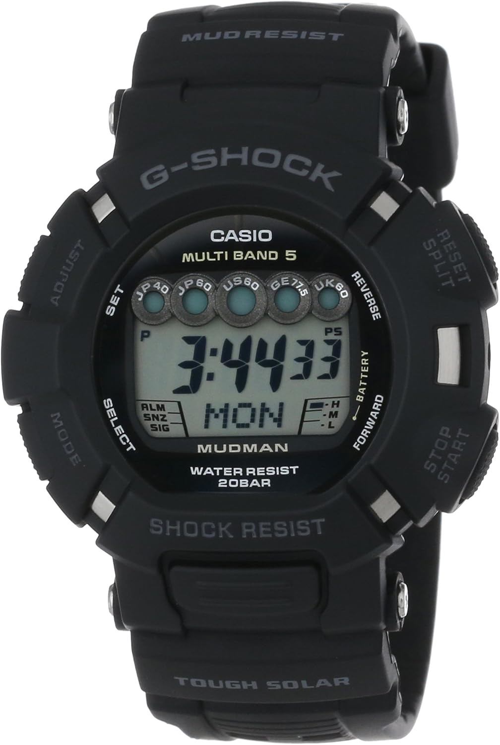Casio Men's GW9000A-1 G-Shock Mudman Solar Atomic Watch
