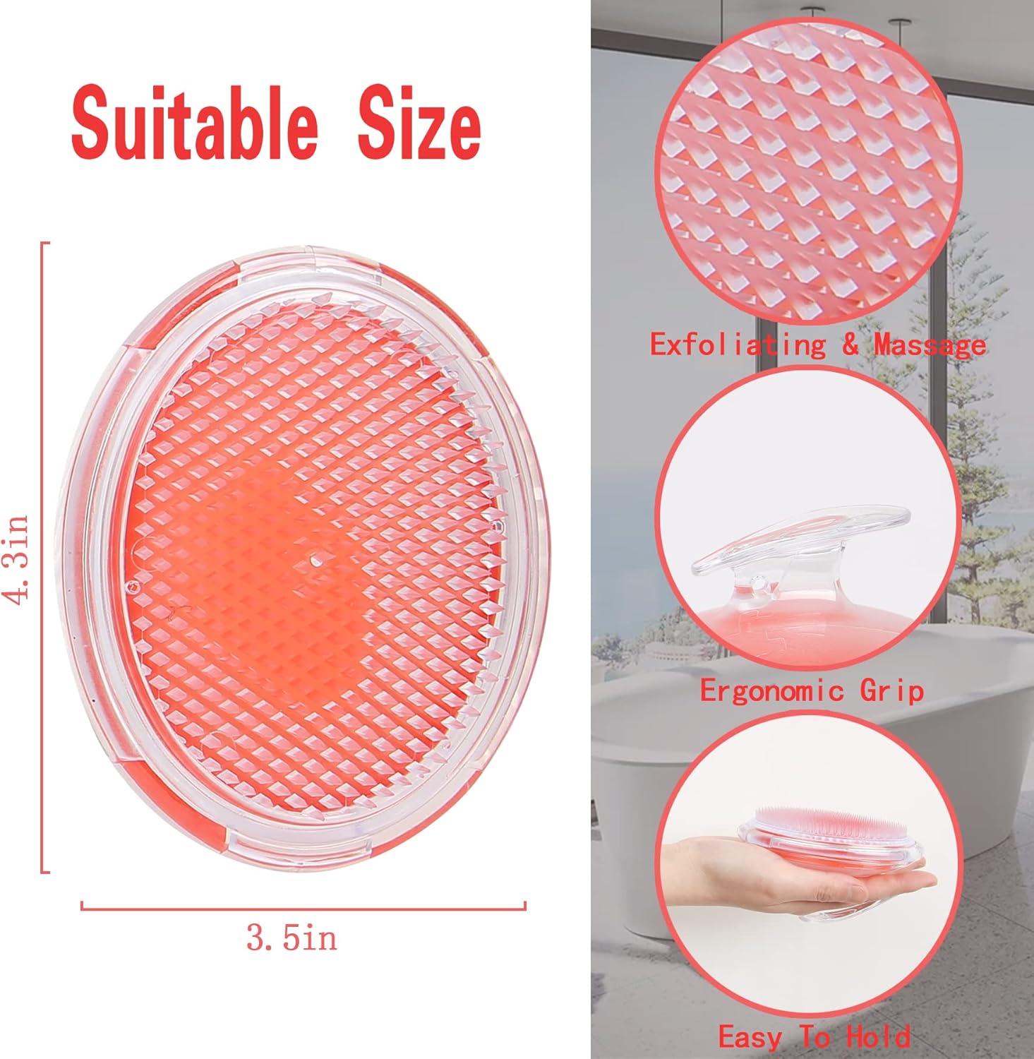 2 Pack Exfoliating Brush, Body Scrubber, Exfoliating Scrubber to Treat and Prevent Razor Bumps and Ingrown Hairs, Massage Shower Brush, Silky Smooth Skin Solution for Men and Women : Beauty & Personal Care