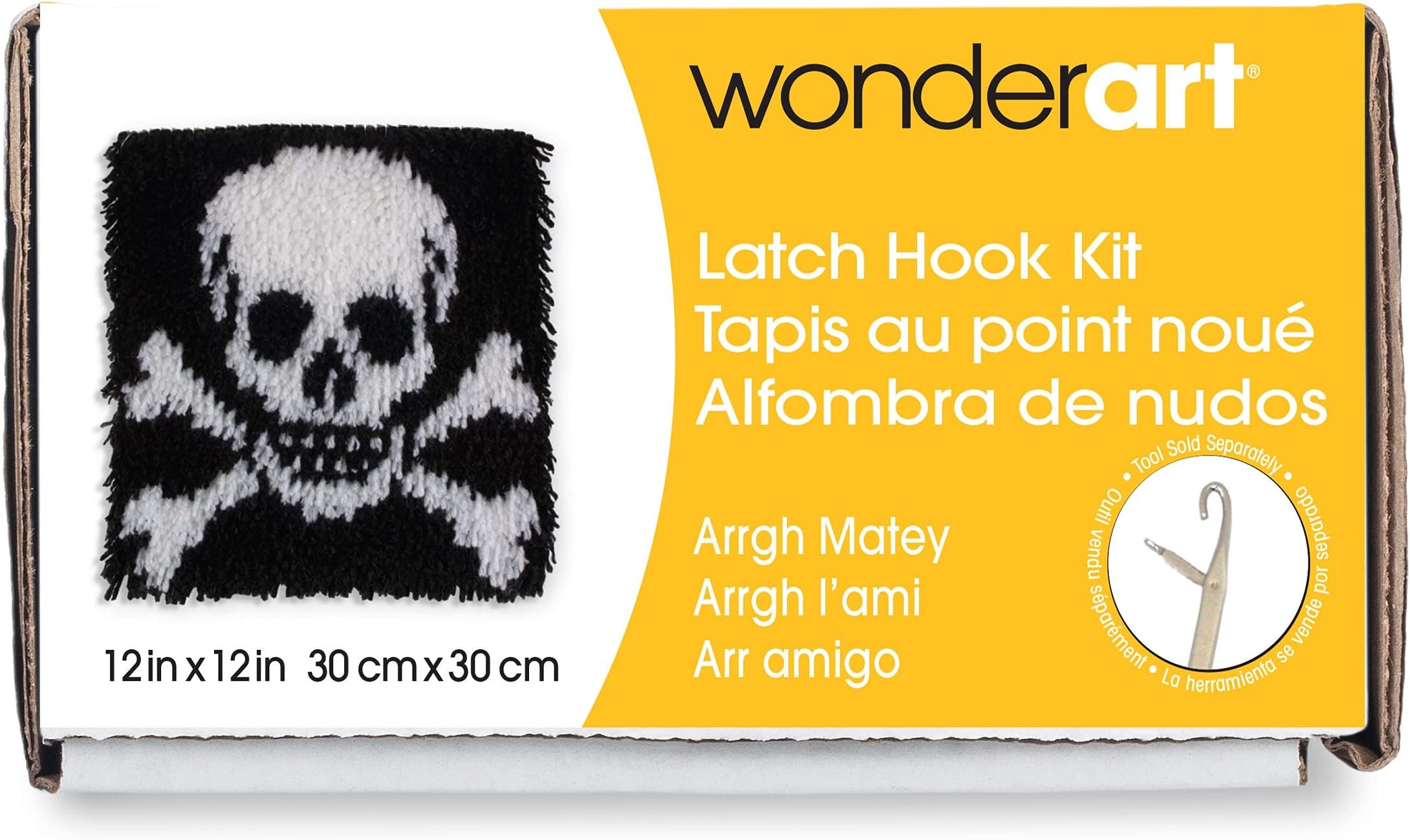 Wonderart Arrgh Matey Latch Hook Kit, 12" X 12"