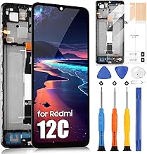 ARSSLY LCD Schermo per Xiaomi Redmi 12C 22120RN86G 22120RN86I 22126RN91Y 2212ARNC4L LCD Display Digitizer Touch Schermo Ricambio Assembly con Strumenti 6.71" (Nero, con Telaio)