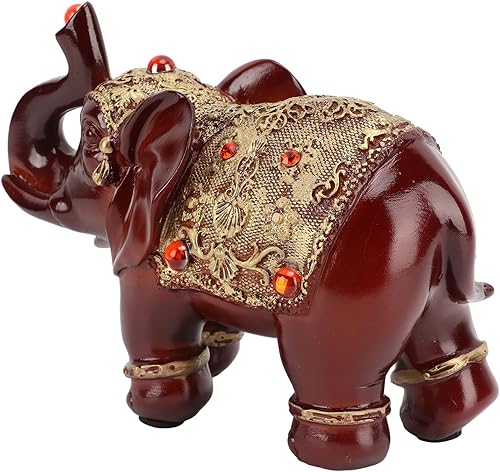Fydun Elephant Statue Durable Cute Elephant Lucky Elephant Rounded Corner Elephant Decoration for Home Bedroom Office Wide Range of Uses