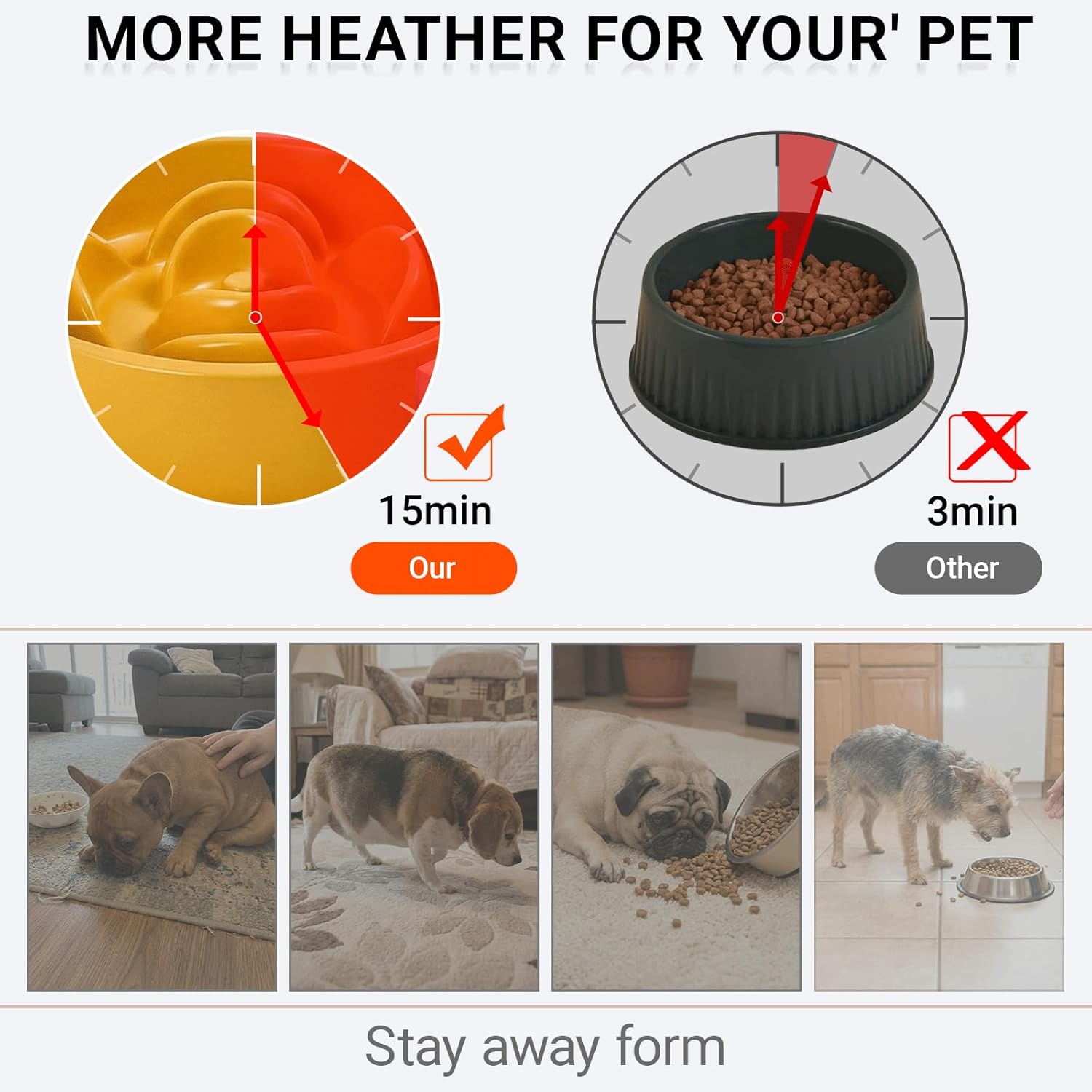 Petygooing Elevated Slow Feeder Ceramic Dog Bowls 8.26in, Slow Feeder Elevated Bowl for Small&Medium, Ceramic Slow Feeder Heavy Weighted Non-Toxic Non-Slip Puzzle Maze (Yellow, 8.26in)