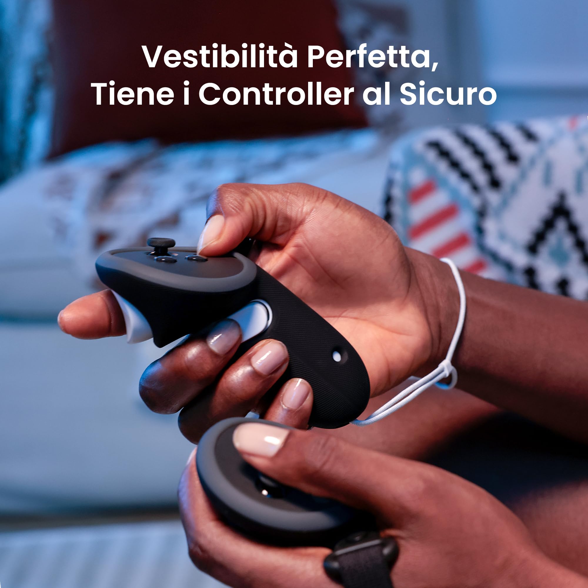 KIWI design G4 Pro Impugnature per Controller Compatibili con Meta Quest 3/3S, Accreditate da Meta