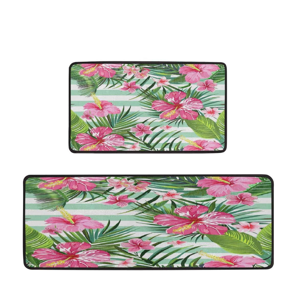 Tapetes de cocina Mexpekil tropicales de 17x47 y 17x29 pulgadas para el fregadero y lavandería