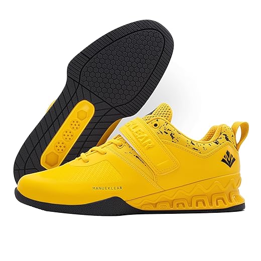 MANUEKLEAR Deadlift Shoes, Strong Anti-Slip Lifting Shoes for Men, Professional Training Weightlifting Shoes for Men and Women, Squat Shoes for Powerlifting with Rubber Non-Slip Sole
