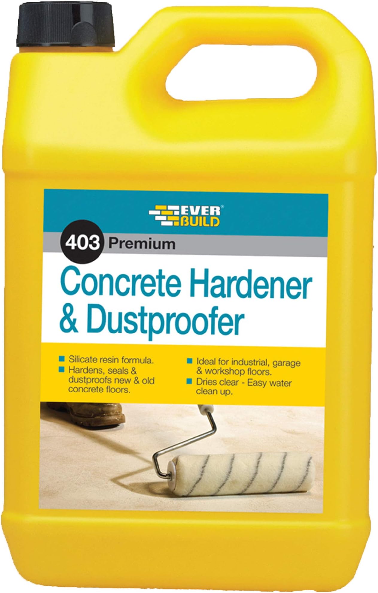 Everbuild 403 Premium Concrete Hardener and Dustproofer – Clear Coat – 5 Litre