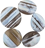 Vista 13 de 5pcs, Bulk Natural Gemstone Cabochon, Polished Flatback Stone, Wholesale Loose Cabs Supply, DIY Jewelry Making, Chakra Healing Crystal, Birthstone