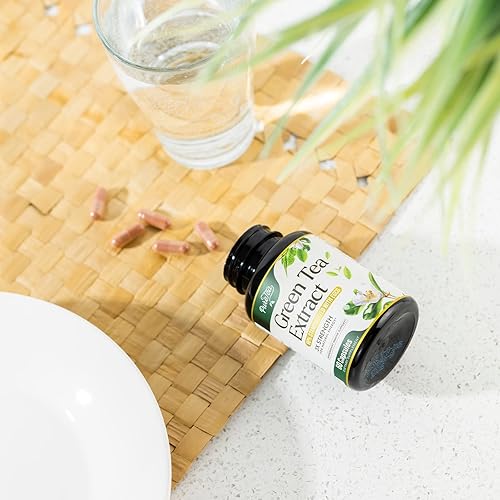 Miniatura 9 de Cápsulas de extracto de té verde con EGCG estandarizado 98%  3 pastillas de té verde de absorción de 1000 mg para energía natural  Apoyo cardíaco