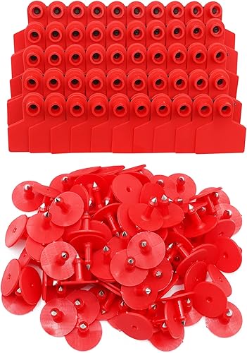 Miniatura 6 de Etiquetas de oído en blanco, 100 unidades, etiquetas de oído de ganado, tarjetas de identificación de ganado en blanco para ganado, vaca, cerdo,