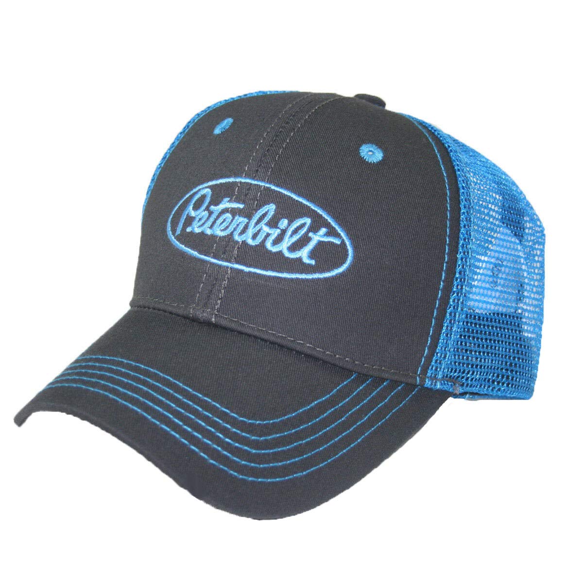 Diesel Power Plus Peterbilt Electric Blue Summer mesh Back Cap hat pete