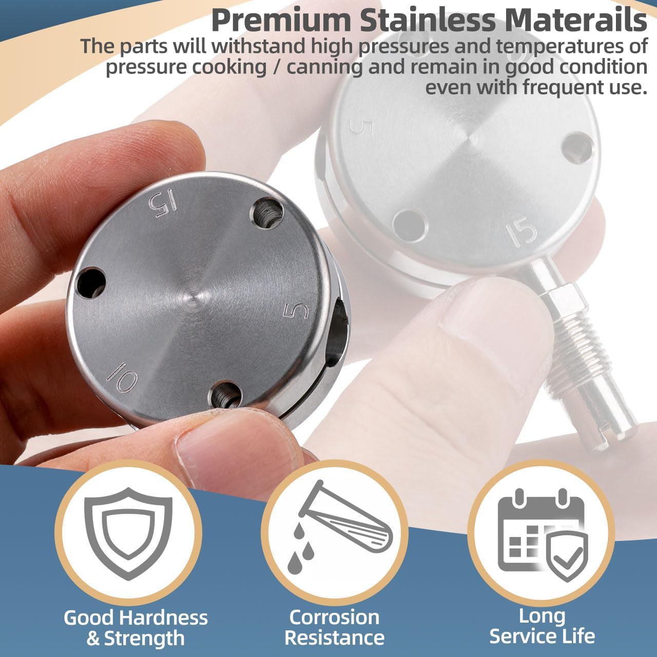 Pressure Regulator Weight, Vent Pipe & Pressure Dial Gauge Replacement for All American 1930 Pressure Cooker/Canner 910 915 921 925 930 941