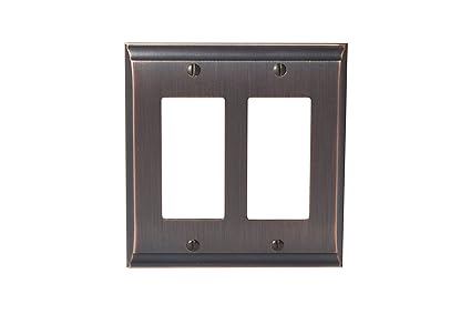 Amerock BP36505ORB Candler 2 Rocker Wall Plate - Oil-Rubbed Bronze