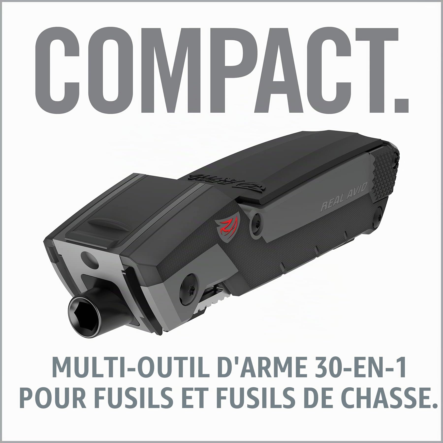Real Avid Pro Gun Tool - Outil Multi-Fonction pour Carabine/Arme de Poing/Fusil/AR15/AK47
