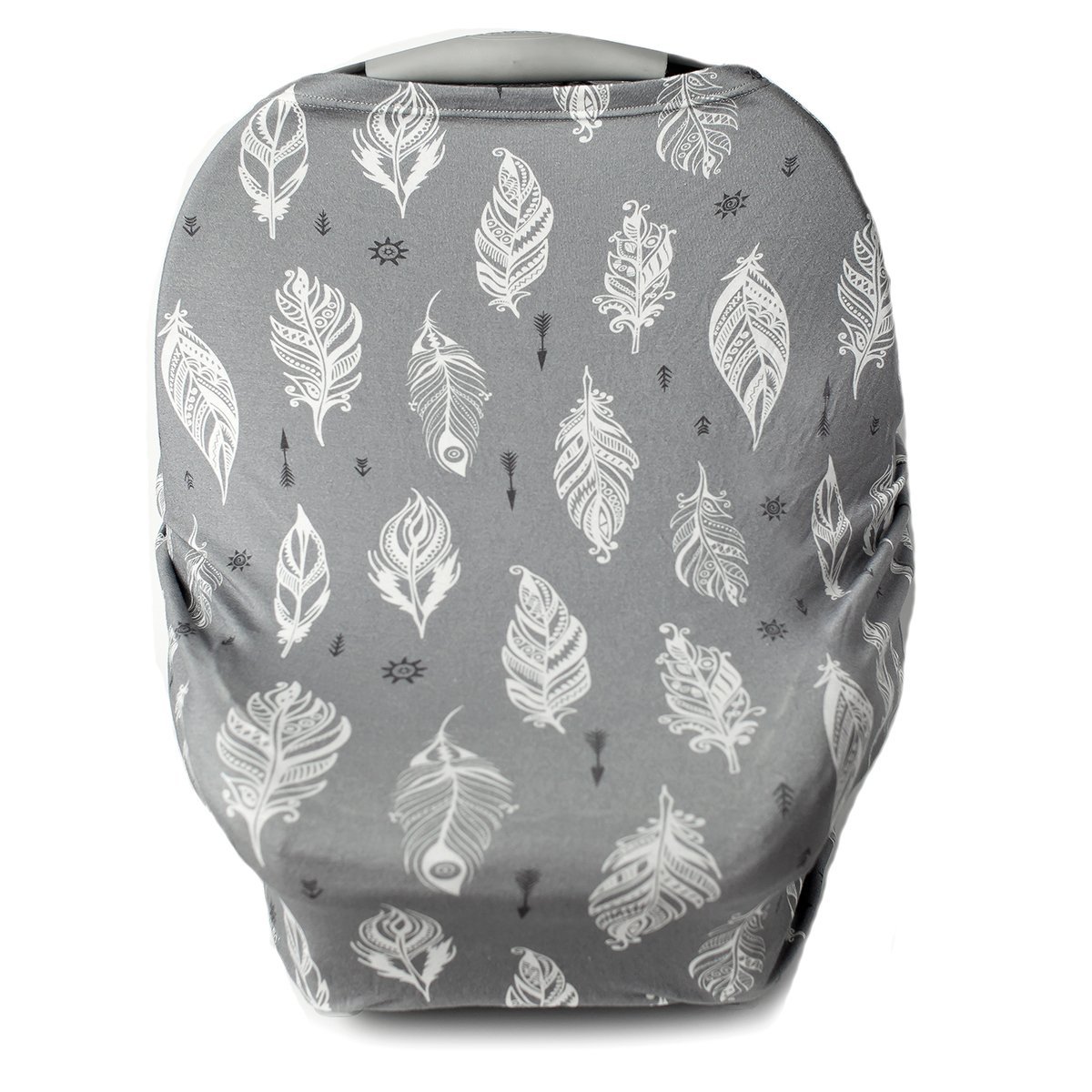 Kids N’ Such Baby Car Seat Cover Car Seat Canopy & Nursing Cover, Gray Feather