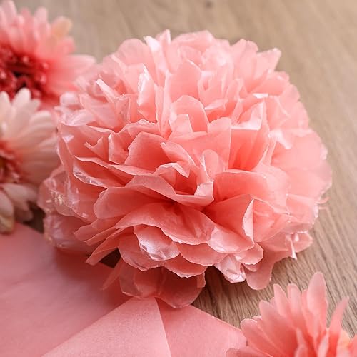 Miniatura 6 de Shindel 120 hojas de papel de seda rosa, papel de regalo de 20 x 14 pulgadas, papel de seda para bolsas de regalo, boda, día de San Valentín,