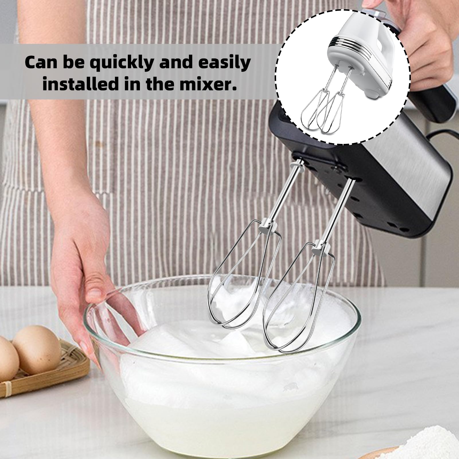 2 Fouets En Acier Inoxydable Pour Batteur à Main - Accessoires Universels De Remplacement Pour Mélanger Et Pétrir