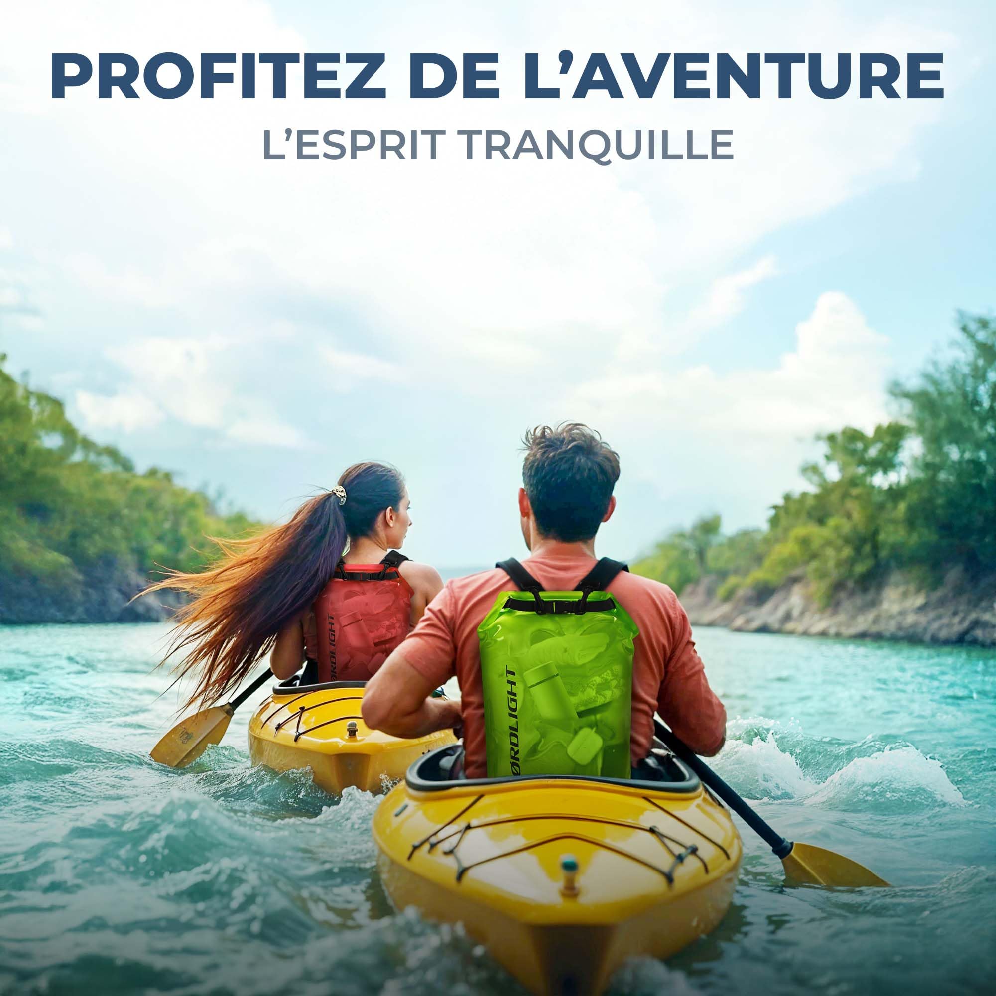 Nordlight Sac Étanche 2L Dry Bag Rouge Pochette Étanche Nautique Sac Dos Imperméable Roll Top