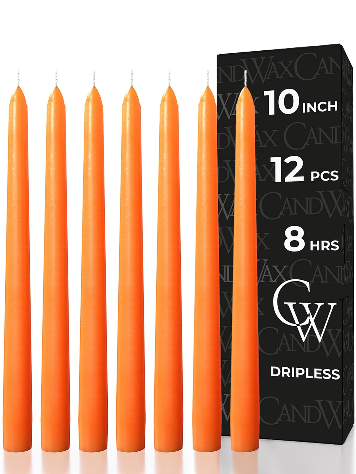 Candele Coniche 10 Pollici - Senza Profumo E Antigoccia - Set Da 14 Pezzi - Cera Paraffina - Foto 10