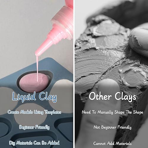 Miniatura 3 de Arcilla de polímero líquido rosa de 4.2 onzas, arcilla líquida para horno de arcilla polimérica, para entusiastas del bricolaje, fácil de moldear y