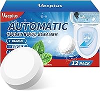 Vista 1 de Vacplus Limpiadores de Taza de Inodoro – PAQUETE DE 12, Limpiador de Inodoro Doméstico, Limpiadores Automáticos de Taza de Inodoro con Lejía