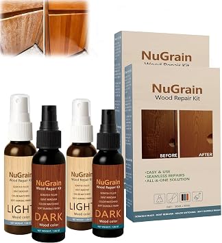 Professional Wood Floor Scratch Repair, Wood Repair Kit, Wood Furniture Repair, Restores Wood Scratch, Covers Nicks, Hides Minor Defects, Wood Furniture Repair Kit 2Set
