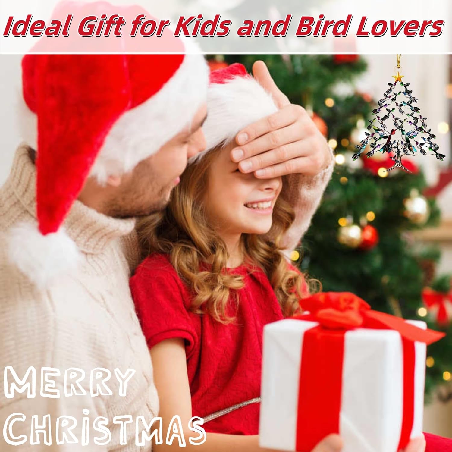 3PCS Hummingbird Christmas Ornament, 2026 New Colorful Acrylic Stack Birds Christmas Tree Decor, Winter Hummingbird Ornaments, Christmas Home Decor Gift for Bird Lovers - Image 7