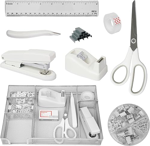 Accesorios de escritorio de oficina, organizadores y accesorios de escritorio, juego de grapadora y dispensador de cinta, caja de almacenamiento de