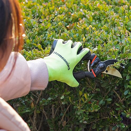 Miniatura 5 de HOMEANING Guantes de jardinería para mujeres y hombres, guantes protectores, guantes de jardín a prueba de espinas, guantes de trabajo al aire libre