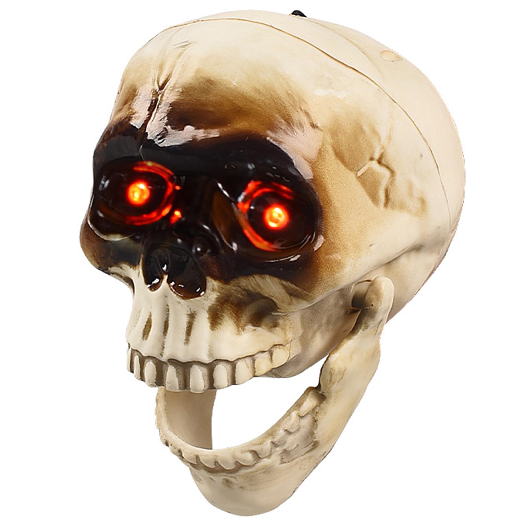 Takingup Halloween Skulls Heads | Halloween Animatronics, Light Up Eyes Skull Head with Motion And Sound Activated, Creepy Voice, Horror Scary Decorations for Indoor/Outdoor