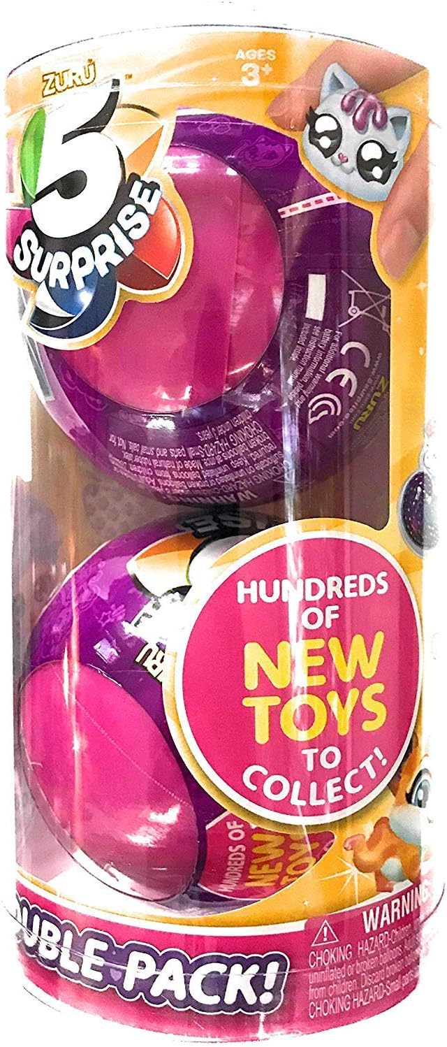 5 Surprise Pink Mystery Capsule Collectible Toy (Wave 2) Pack) By Zuru, Multicolor (7708)