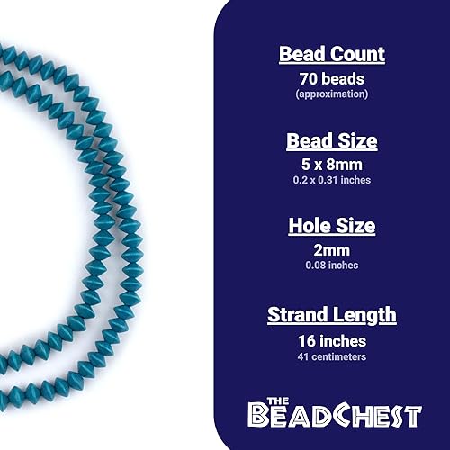 Miniatura 4 de TheBeadChest - Cuentas de madera natural de bicono magenta (0.197 x 0.315 in) hilo de cuentas de madera orgánica ecológico para hacer joyas,